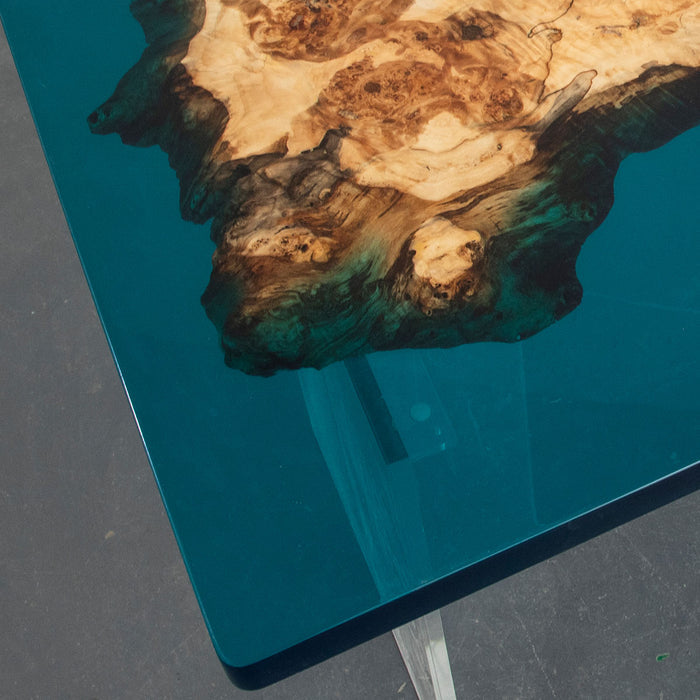 Luxury Live Edge Natural Burl Wood Epoxy Resin Table NRT-05