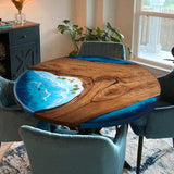 Black Walnut Blue Islands Epoxy Coffee Table CRT-15
