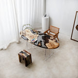 Handmade Poplar Wood Epoxy Table for Modern Home Decors PRT-10