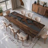 Artisan Olive Wood Epoxy Resin Dining Table  ORT-52