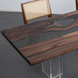 Artisan Olive Wood Epoxy Resin Dining Table  ORT-52