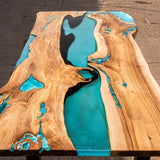 Handmade Live Edge Olive Wood Epoxy Table ORT-51