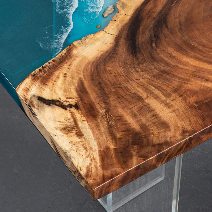 Handcrafted Artisan Walnut Epoxy Resin River Table WRT-86