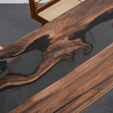 Artisan Olive Wood Epoxy Resin Dining Table  ORT-52