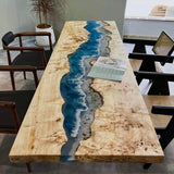 Custom Poplar Wood Epoxy Conference Table PRT-05
