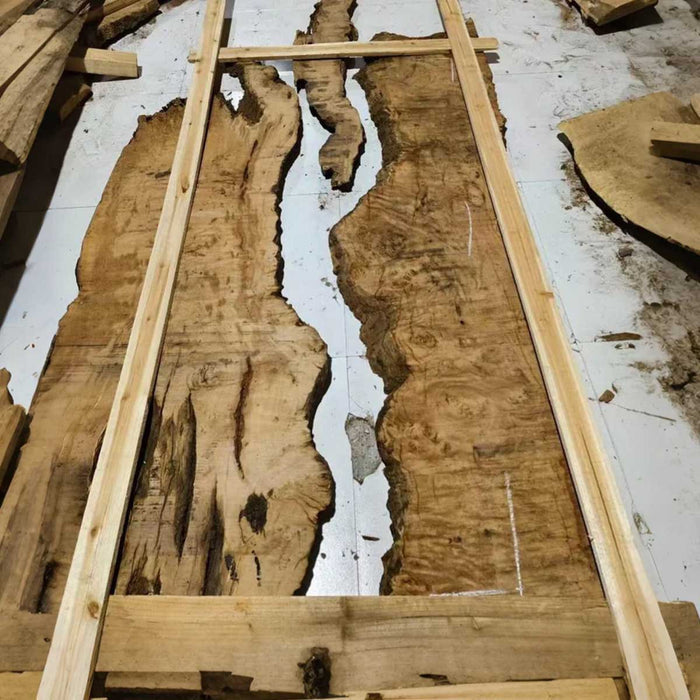 Handcrafed Black Walnut Live Edge Epoxy River Dining Table BRT-60