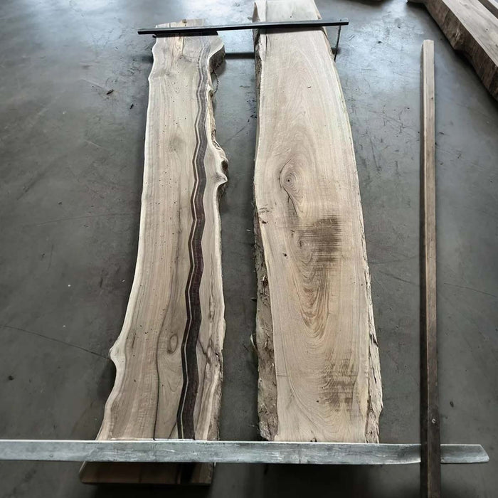 Handcrafed Black Walnut Live Edge Epoxy River Dining Table BRT-60